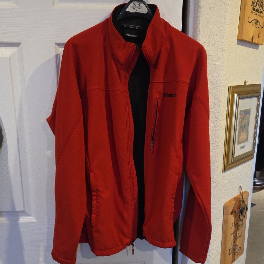 Mens Marmot Jacket, Red, Size L